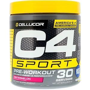 Cellucor, C4 Sport, Pre-Workout, Watermelon, 9.5 oz (270 g) - HealthCentralUSA