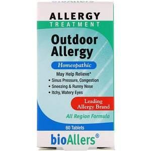 NatraBio, BioAllers, Allergy Treatment, Outdoor Allergy, 60 Tablets - HealthCentralUSA