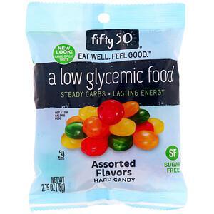 Fifty 50, Low Glycemic Hard Candy, Assorted Flavors, 2.75 oz (78 g) - HealthCentralUSA