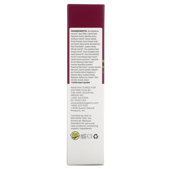 Avalon Organics, Wrinkle Therapy, With CoQ10 & Rosehip, Night Creme, 1.75 oz (50 g) - HealthCentralUSA