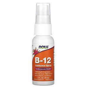 Now Foods, B-12 Liposomal Spray, 1,000 mcg, 2 fl oz (59 ml) - HealthCentralUSA