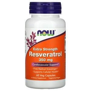 Now Foods, Extra Strength Resveratrol, 350 mg, 60 Veg Capsules - HealthCentralUSA