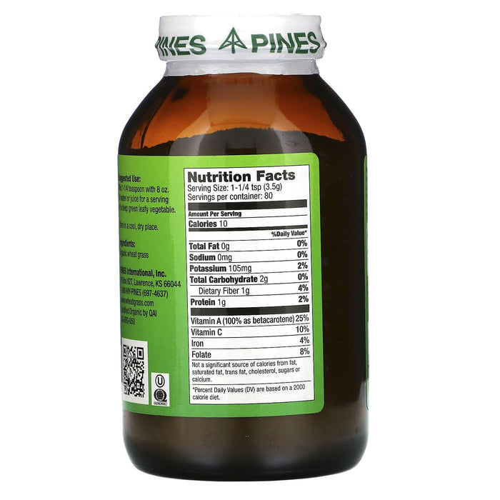 Pines International, Wheat Grass Powder, 10 oz (280 g) - HealthCentralUSA