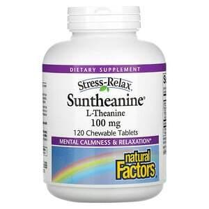Natural Factors, Suntheanine, 100 mg , 120 Chewable Tablets - HealthCentralUSA