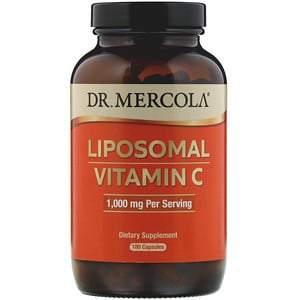 Dr. Mercola, Liposomal Vitamin C, 500 mg, 180 Capsules - HealthCentralUSA