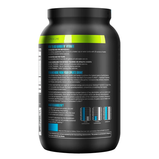 EFX Sports, Karbolyn Hydrate, Lemon Lime, 4.09 lbs (1856 g) - HealthCentralUSA