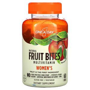 One-A-Day, Women's, Fruit Bites Multivitamin, Natural Fruit, 60 Bites - HealthCentralUSA