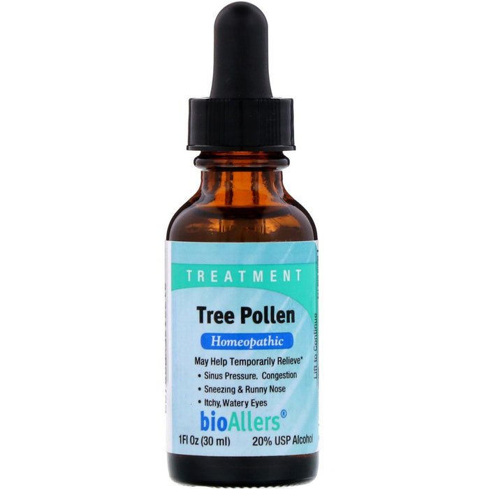 NatraBio, BioAllers, Allergy Treatment , Tree Pollen, 1 fl oz (30 ml) - HealthCentralUSA