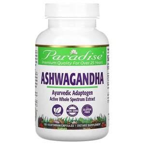 Paradise Herbs, Ashwagandha, 180 Vegetarian Capsules - HealthCentralUSA