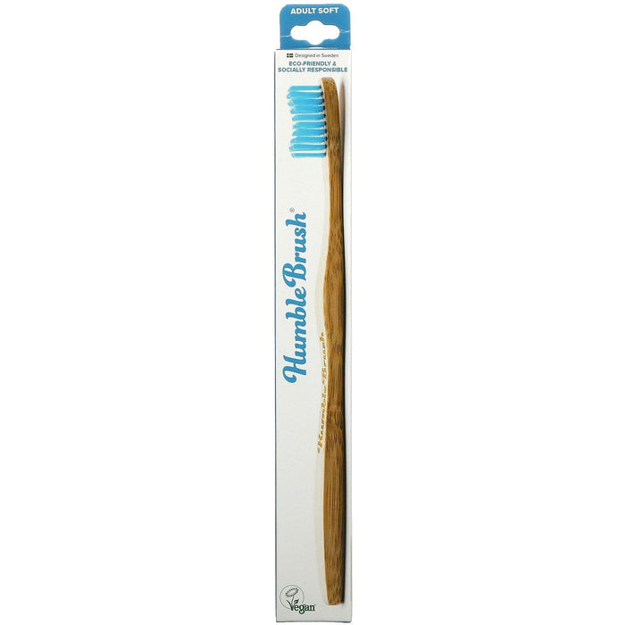 The Humble Co., Humble Brush, Adult Soft, Blue, 1 Toothbrush - HealthCentralUSA