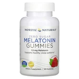 Nordic Naturals, Zero Sugar Melatonin Gummies, Raspberry, 1.5 mg, 120 Gummies - HealthCentralUSA