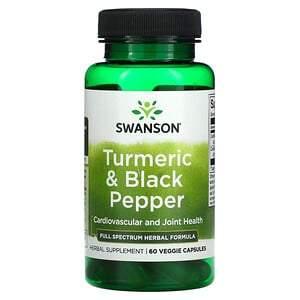Swanson, Turmeric & Black Pepper, 60 Veggie Capsules - HealthCentralUSA