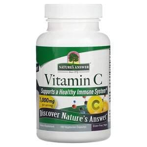 Nature's Answer, Vitamin C, 1,000 mg, 100 Vegetarian Capsules - HealthCentralUSA