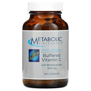 Metabolic Maintenance, Buffered Vitamin C with Bioflavonoids, 500 mg, 100 Capsules - HealthCentralUSA