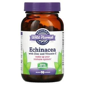 Oregon's Wild Harvest, Echinacea with Zinc and Vitamin C, 90 Gelatin Capsules - HealthCentralUSA