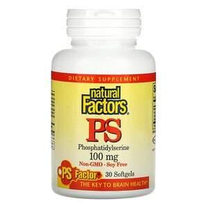 Natural Factors, PS, Phosphatidylserine, 100 mg, 30 Softgels - HealthCentralUSA