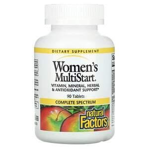 Natural Factors, Women's MultiStart, 90 Tablets - HealthCentralUSA