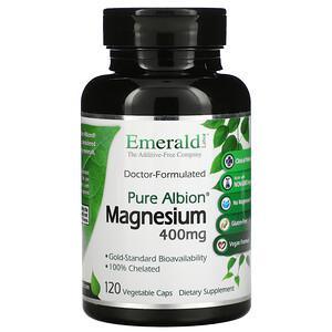 Emerald Laboratories, Pure Albion Magnesium, 400 mg, 120 Vegetable Caps - HealthCentralUSA