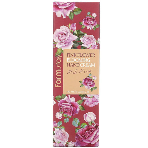 Farmstay, Pink Flower Blooming Hand Cream, Pink Rose, 3.38 fl oz (100 ml) - HealthCentralUSA