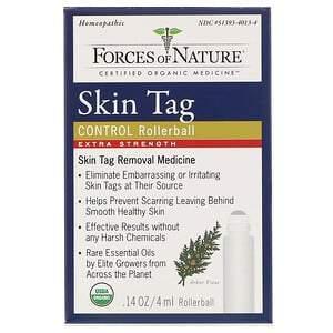 Forces of Nature, Skin Tag Control, Rollerball, Extra Strength, 0.14 oz (4 ml) - HealthCentralUSA