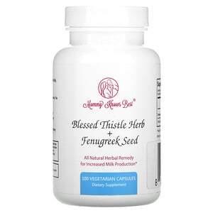 Mommy Knows Best, Blessed Thistle Herb + Fenugreek Seed, 100 Vegetarian Capsules - HealthCentralUSA