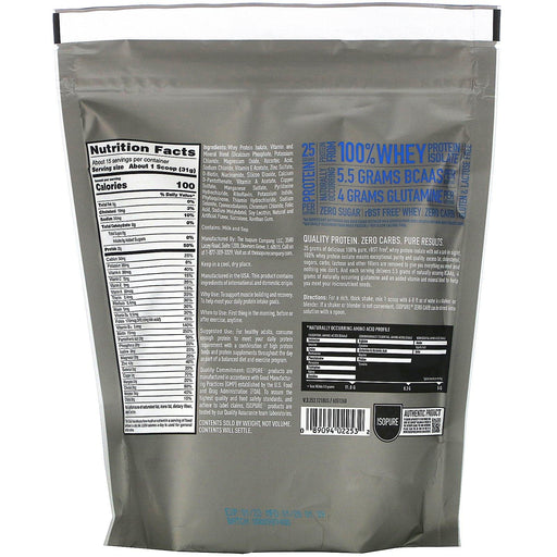 Isopure, Zero Carb, Protein Powder, Creamy Vanilla, 1 lb (454 g) - HealthCentralUSA