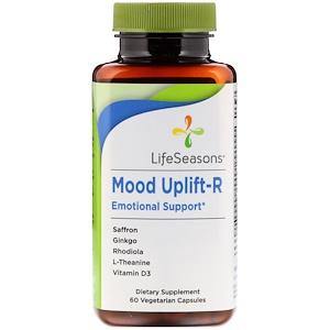 LifeSeasons, Mood Uplift-R Emotional Support, 60 Vegetarian Capsules - HealthCentralUSA