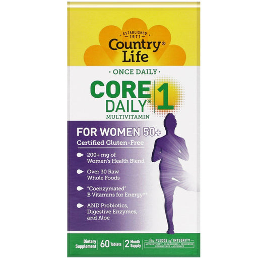 Country Life, Core Daily-1 Multivitamin for Women 50+, 60 Tablets - HealthCentralUSA