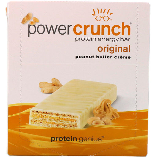 BNRG, Power Crunch Protein Energy Bar, Original, Peanut Butter Creme, 12 Bars, 1.4 oz (40 g) Each - HealthCentralUSA