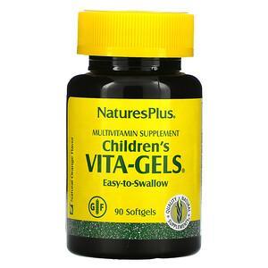 Nature's Plus, Children's Vita-Gels, Multivitamin Supplement, Natural Orange, 90 Softgels - HealthCentralUSA