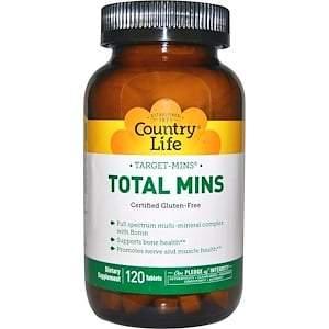 Country Life, Target-Mins Total Mins, 120 Tablets - HealthCentralUSA