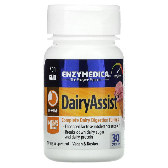 Enzymedica, DairyAssist, 30 Capsules - HealthCentralUSA