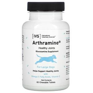 International Veterinary Sciences, Arthramine, Glucosamine Supplement, For Large Dogs, 60 Chewable Tablets - HealthCentralUSA