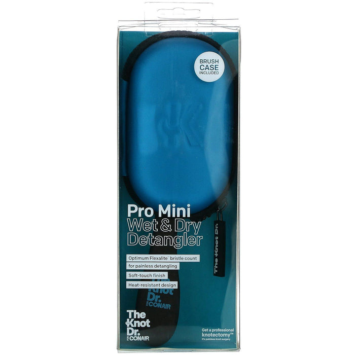 Conair, The Knot Dr., Pro Mini Wet & Dry Detangler, Blue, 2 Piece Set - HealthCentralUSA