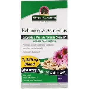 Nature's Answer, Echinacea & Astragalus, 1,425 mg, 90 Vegetarian Capsules - HealthCentralUSA