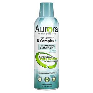 Aurora Nutrascience, Mega-Liposomal B-Complex+, Organic Fruit, 16 fl oz (480 ml) - HealthCentralUSA