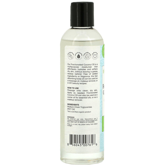 Sky Organics, 100% Pure Fractionated Coconut Oil, 8 fl oz (236 ml) - HealthCentralUSA