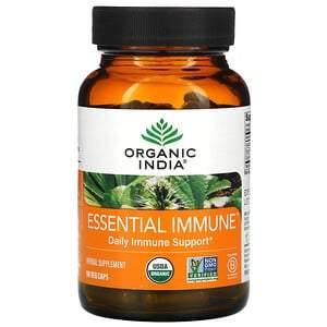 Organic India, Essential Immune, Daily Immune Support, 90 Veg Caps - HealthCentralUSA
