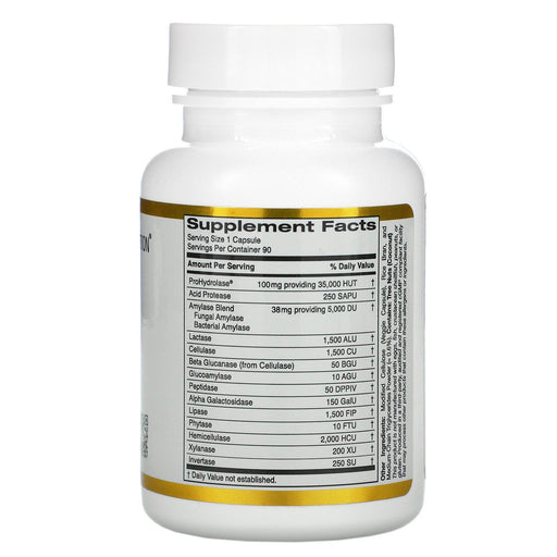 California Gold Nutrition, Digestive Enzymes, Broad Spectrum, 90 Veggie Capsules - HealthCentralUSA
