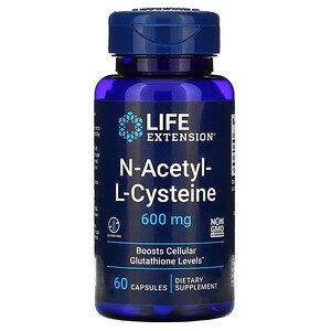 Life Extension, N-Acetyl-L-Cysteine, 600 mg, 60 Capsules - HealthCentralUSA