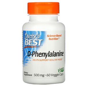 Doctor's Best, D-Phenylalanine, 500 mg, 60 Veggie Caps - HealthCentralUSA