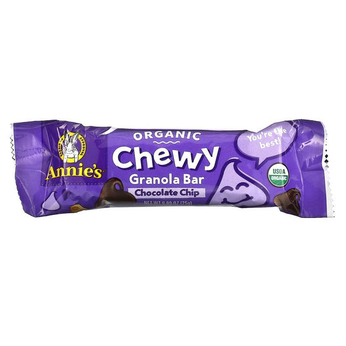 Annie's Homegrown, Organic Chewy Granola Bars, Chocolate Chip, 6 Bars, 0.89 oz (25 g) Each