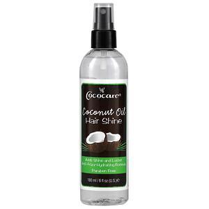 Cococare, Coconut Oil Hair Shine, 6 fl oz (180 ml) - HealthCentralUSA