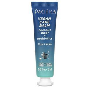 Pacifica, Vegan Care Balm, Coconut Sheer + Probiotics, Lips + Skin, 0.43 fl oz (13 ml) - HealthCentralUSA