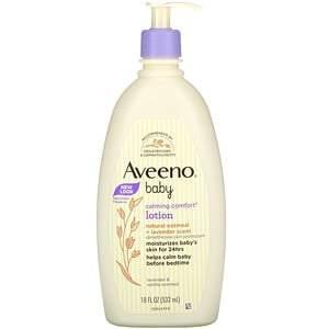Aveeno, Baby, Calming Comfort Lotion, Lavender & Vanilla, 18 fl oz (532 ml) - HealthCentralUSA