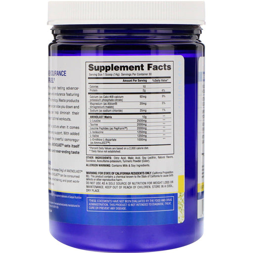 Gaspari Nutrition, Aminolast, Recovery & Endurance BCAA Superfuel, Lemon Ice, 14.8 oz (420 g) - HealthCentralUSA