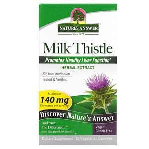 Nature's Answer, Milk Thistle, 60 Vegetarian Capsules - HealthCentralUSA