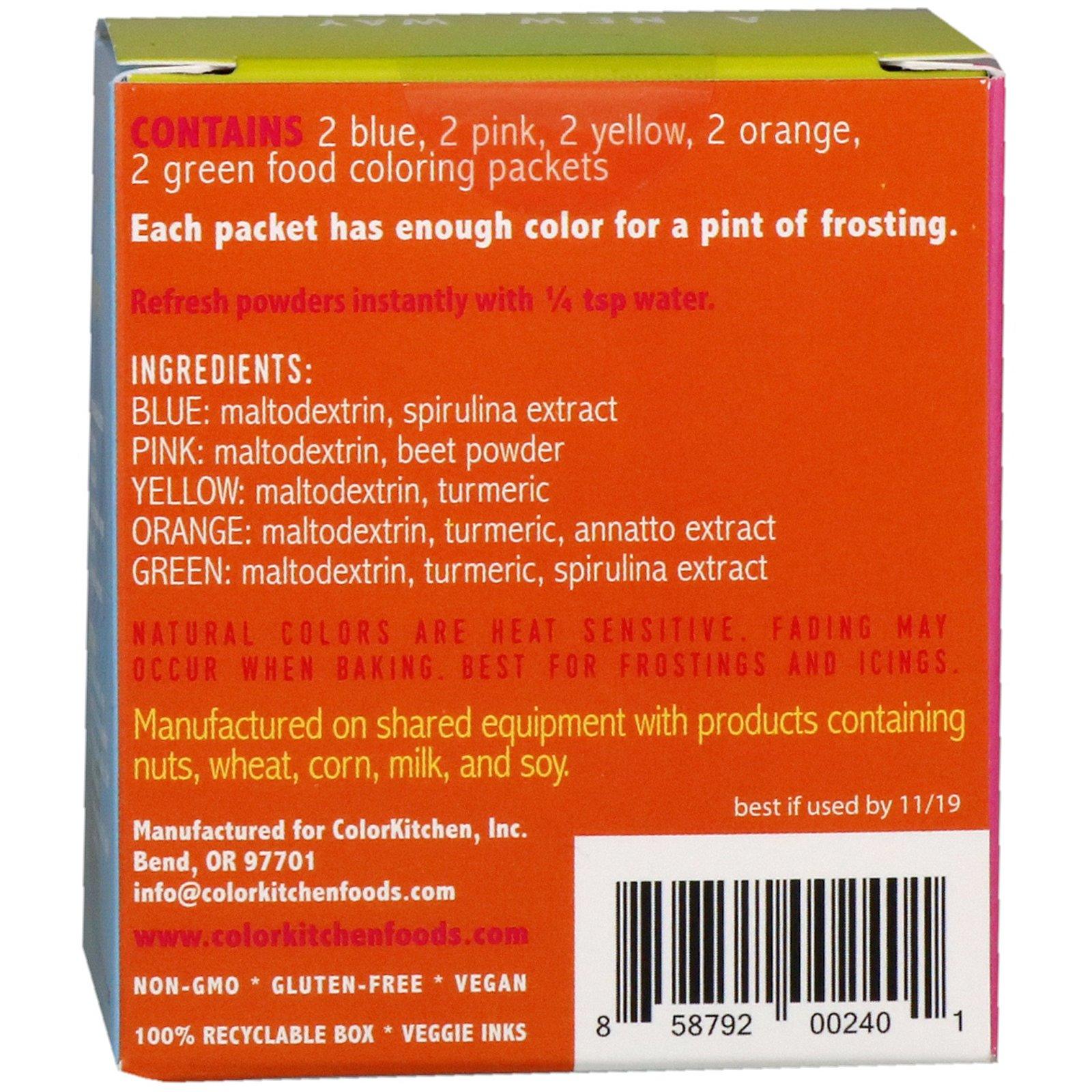 ColorKitchen Food Colors from Nature Multi-Color 10 Packets 0.088 oz (2.5 g) Each