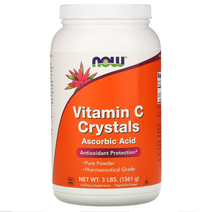 Now Foods, Vitamin C Crystals, 3 lbs (1361 g) - HealthCentralUSA