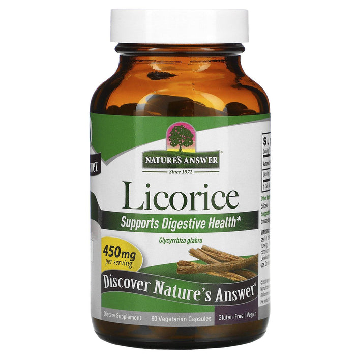 Nature's Answer, Licorice, 450 mg, 90 Vegetarian Capsules - HealthCentralUSA